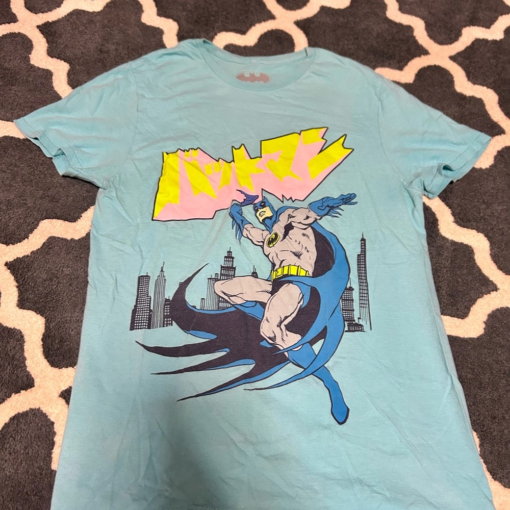 Batman Light Blue Logo T-Shirt Medium